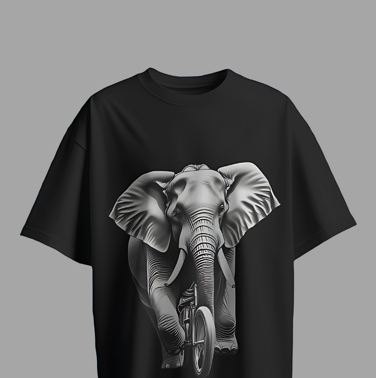 Elephantastic Ride: The Jumbo-Cycle Tee You Never Knew You Needed