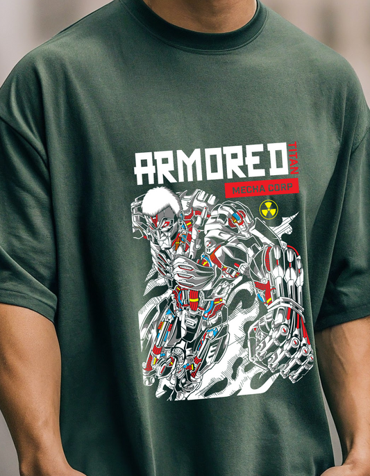 Armored Titan Mecha Corp Oversized Graphic Tee