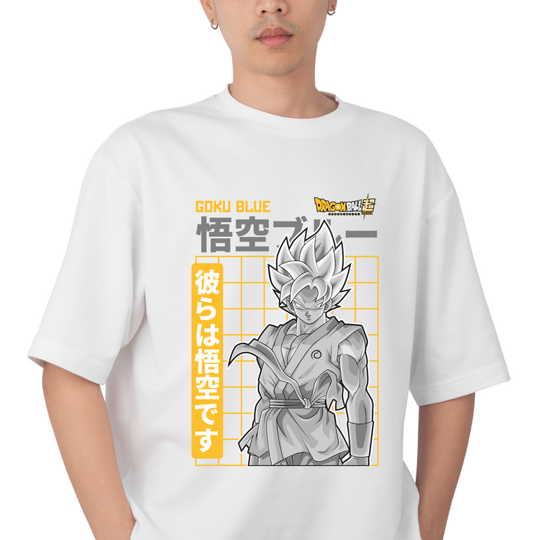 Dragon Ball Super Goku Blue Oversized Graphic Tee