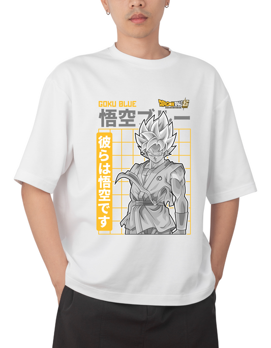 Dragon Ball Super Goku Blue Oversized Graphic Tee