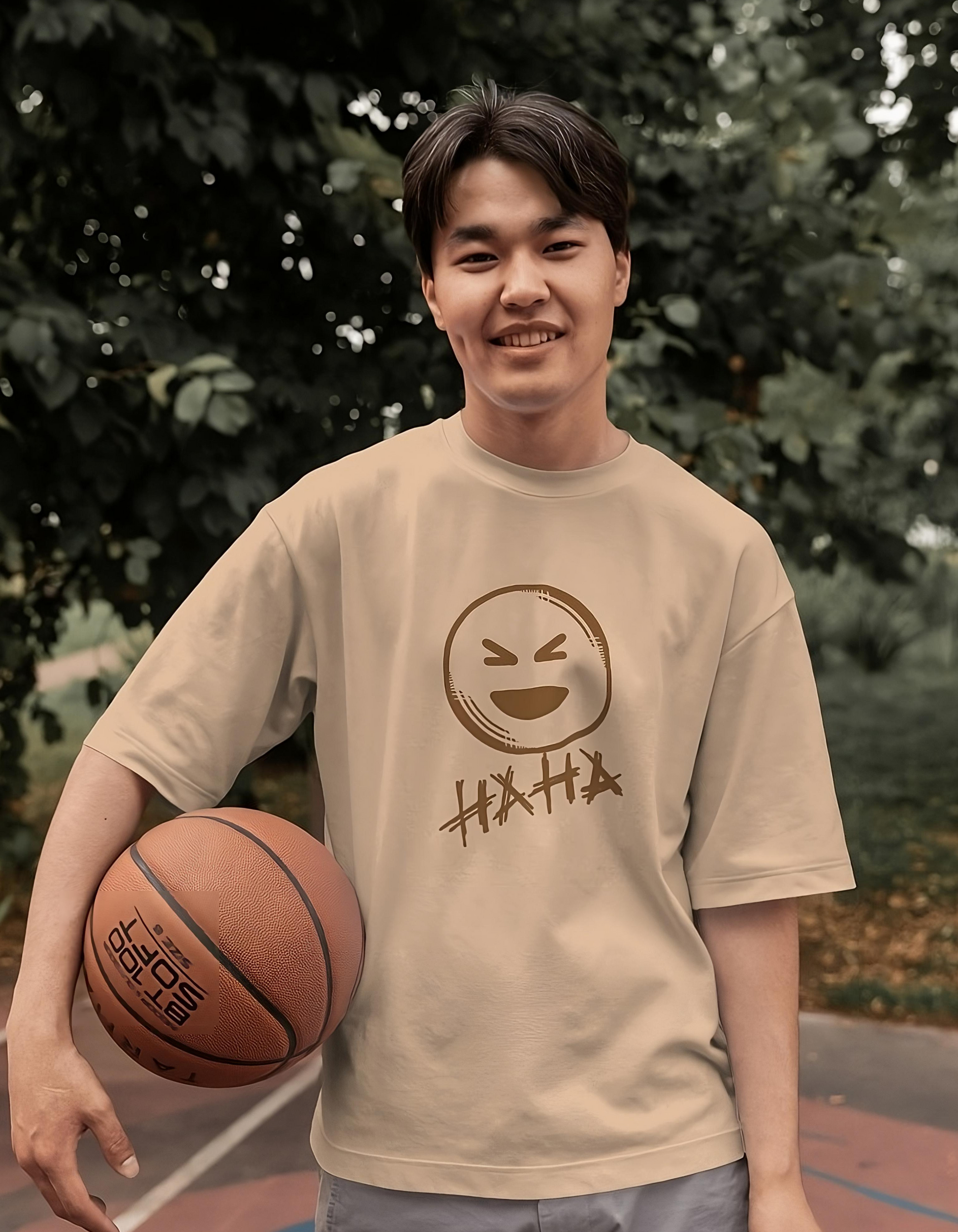 The "HAHA" Oversized Tee: For When You're Serious About Not Being Serious