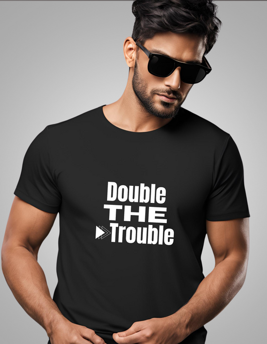 Black and Red "Double The Trouble" T-Shirts
