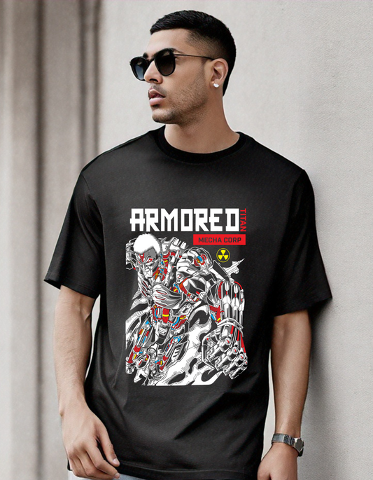 Armored Titan Mecha Corp Oversized Graphic Tee