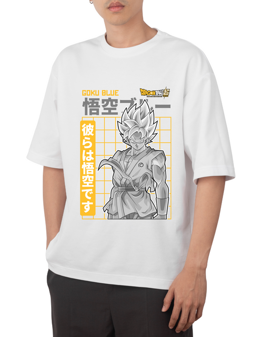 Dragon Ball Super Goku Blue Oversized Graphic Tee