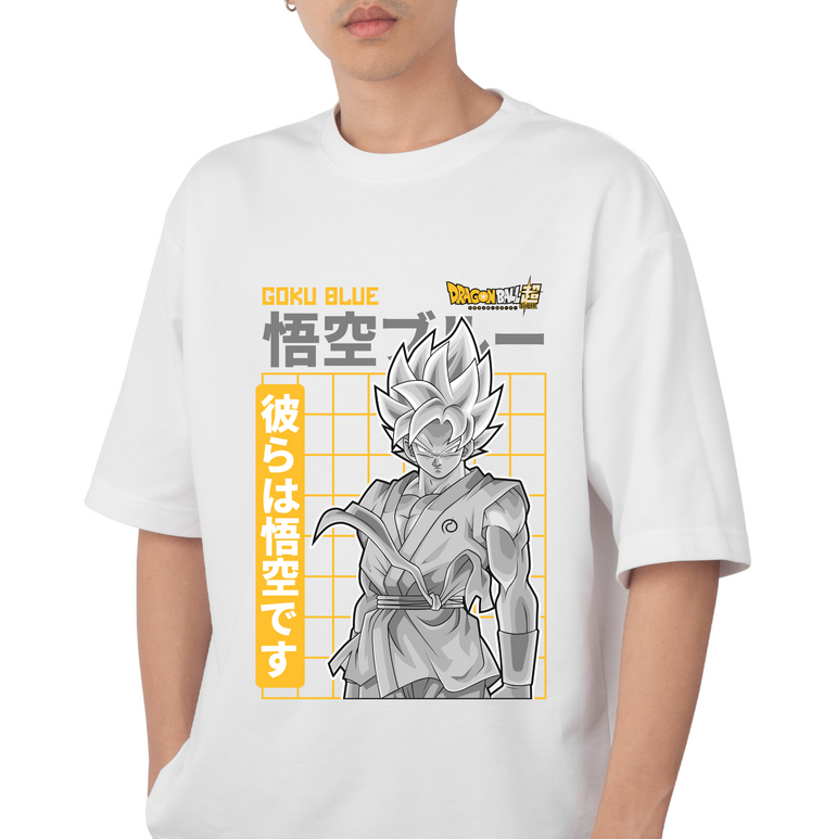 Dragon Ball Super Goku Blue Oversized Graphic Tee