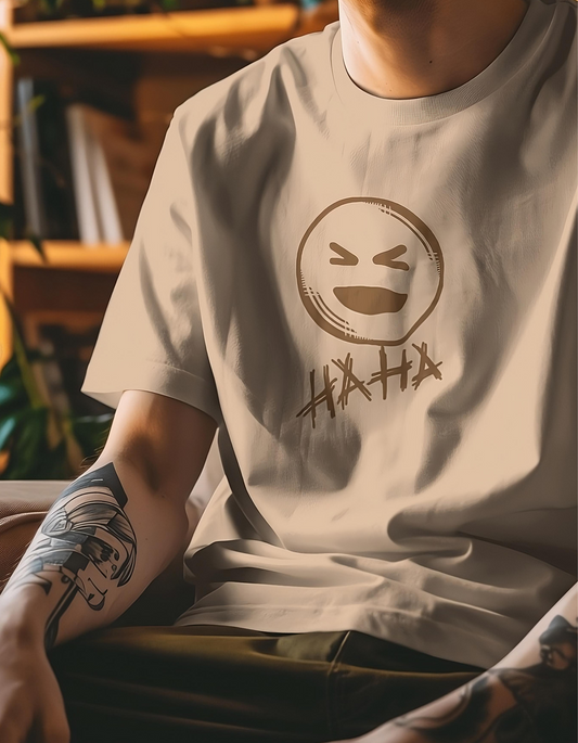 The "HAHA" Oversized Tee: For When You're Serious About Not Being Serious