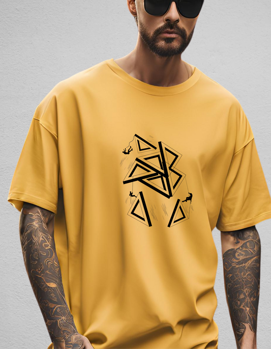 Adventure Seeker's Oversized T-Shirt in Mustard Yellow