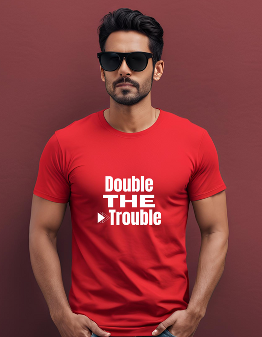 Black and Red "Double The Trouble" T-Shirts