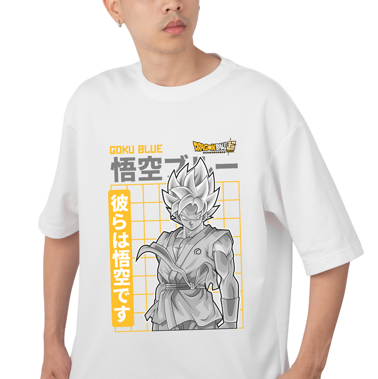 Dragon Ball Super Goku Blue Oversized Graphic Tee