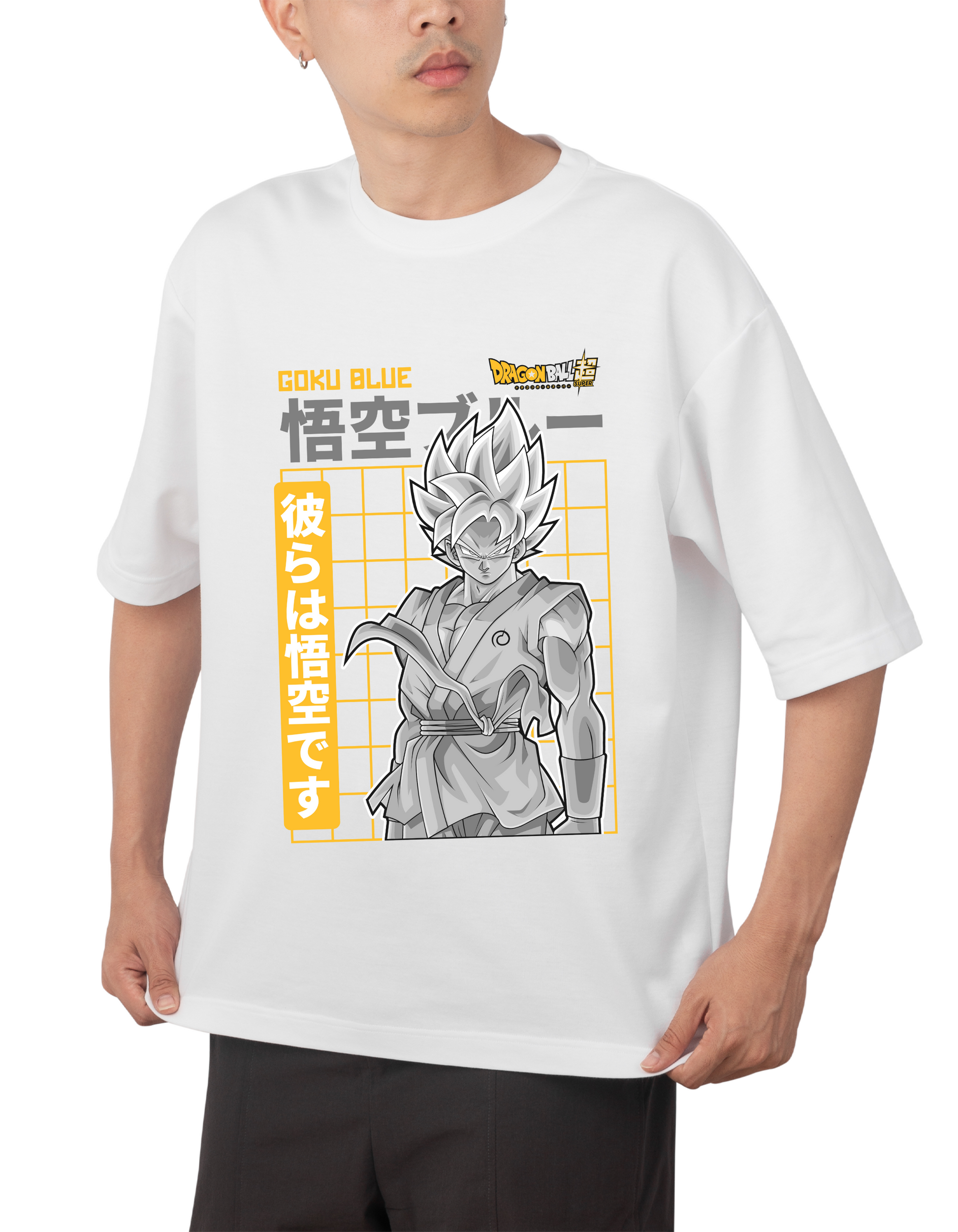 Dragon Ball Super Goku Blue Oversized Graphic Tee