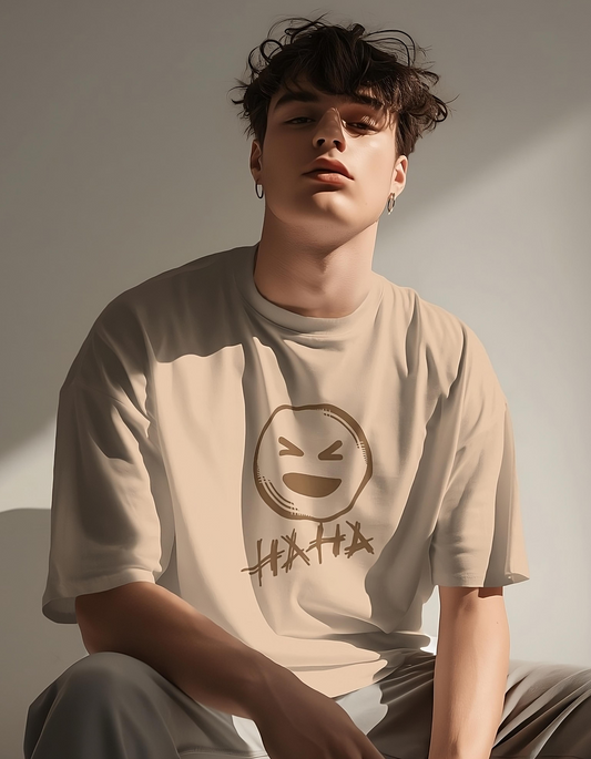 The "HAHA" Oversized Tee: For When You're Serious About Not Being Serious