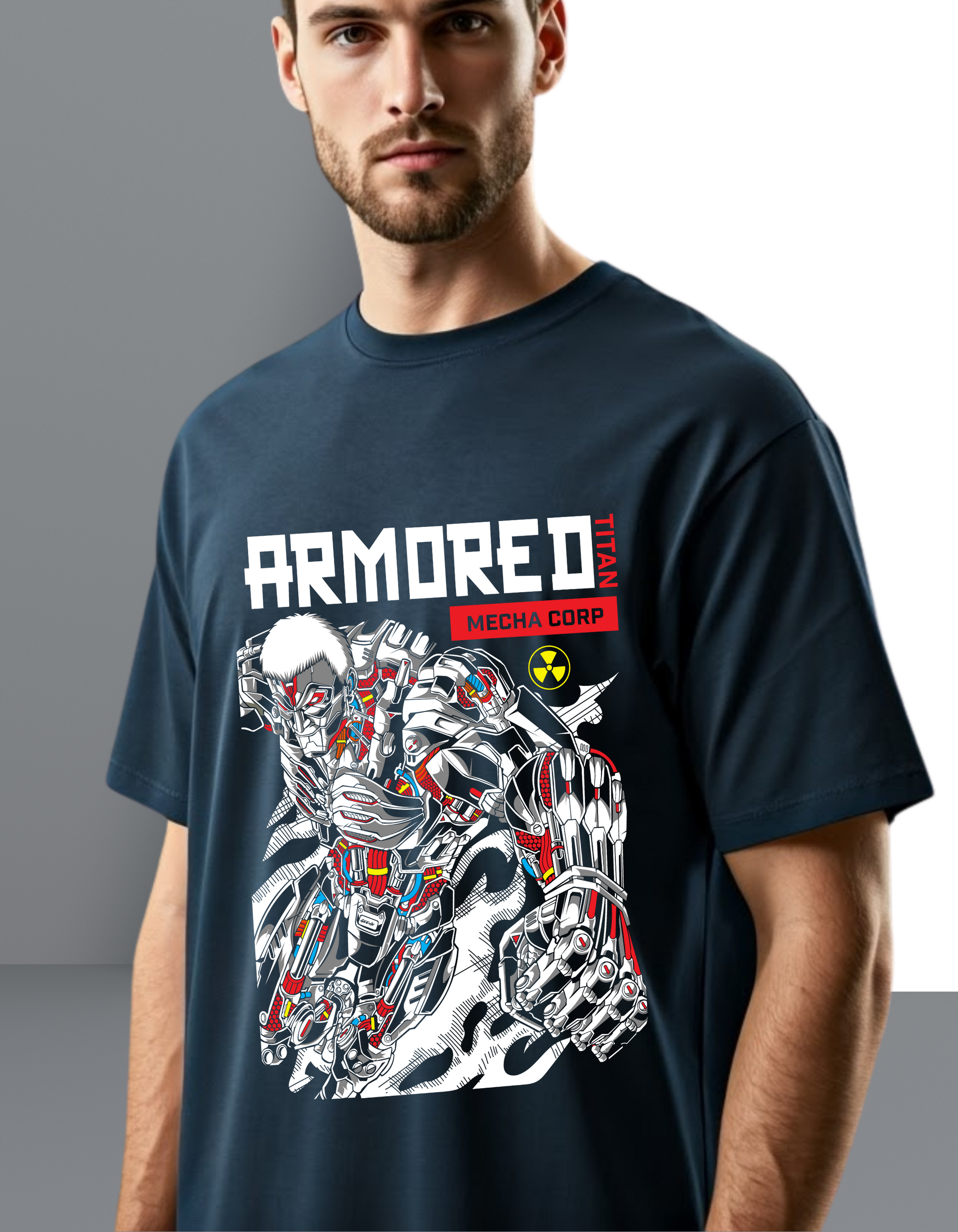 Armored Titan Mecha Corp Oversized Graphic Tee
