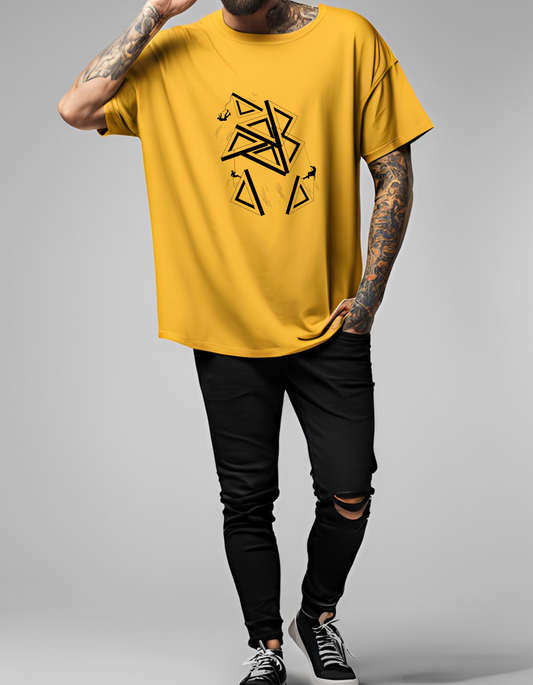 Adventure Seeker's Oversized T-Shirt in Mustard Yellow