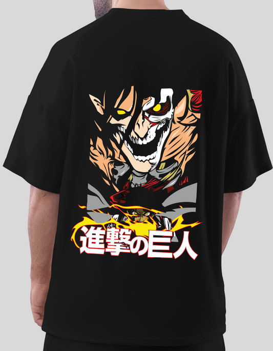 Attack on Titan Anime Design - Eren Yeager and Titans Graphic