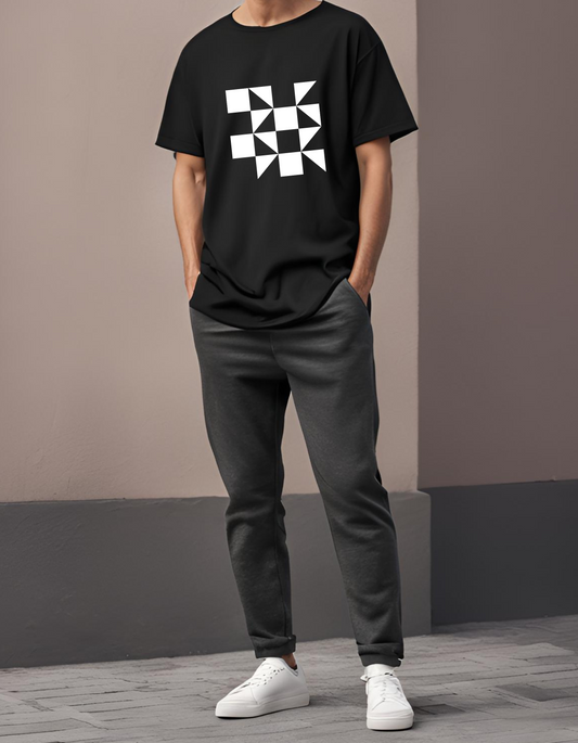 Geometric Monochrome Men's T-Shirt
