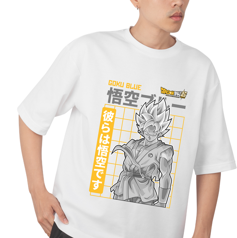 Dragon Ball Super Goku Blue Oversized Graphic Tee