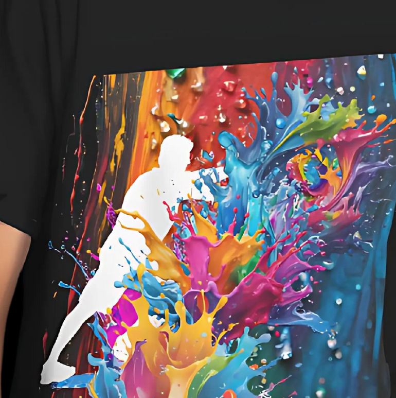 The Epic Paint Splash Tee: Where Bold Art Meets an Unfortunate Trip