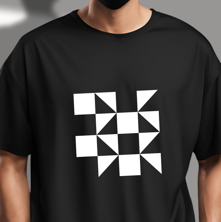 Geometric Monochrome Men's T-Shirt