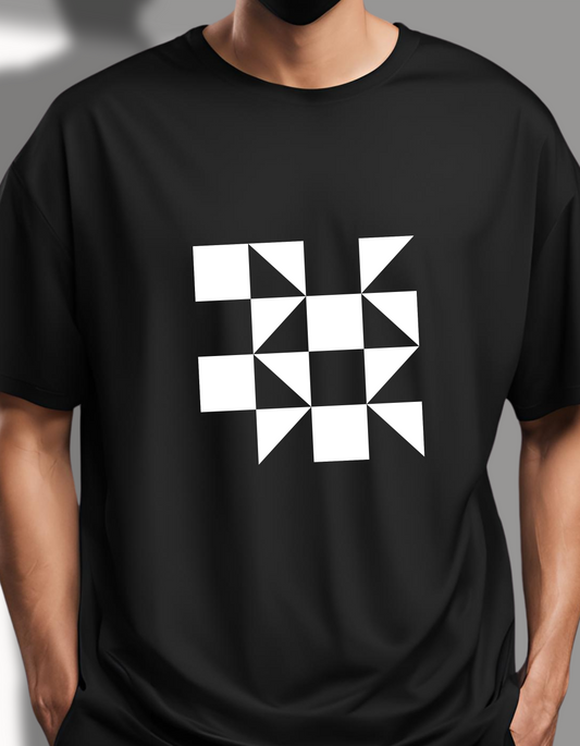 Geometric Monochrome Men's T-Shirt