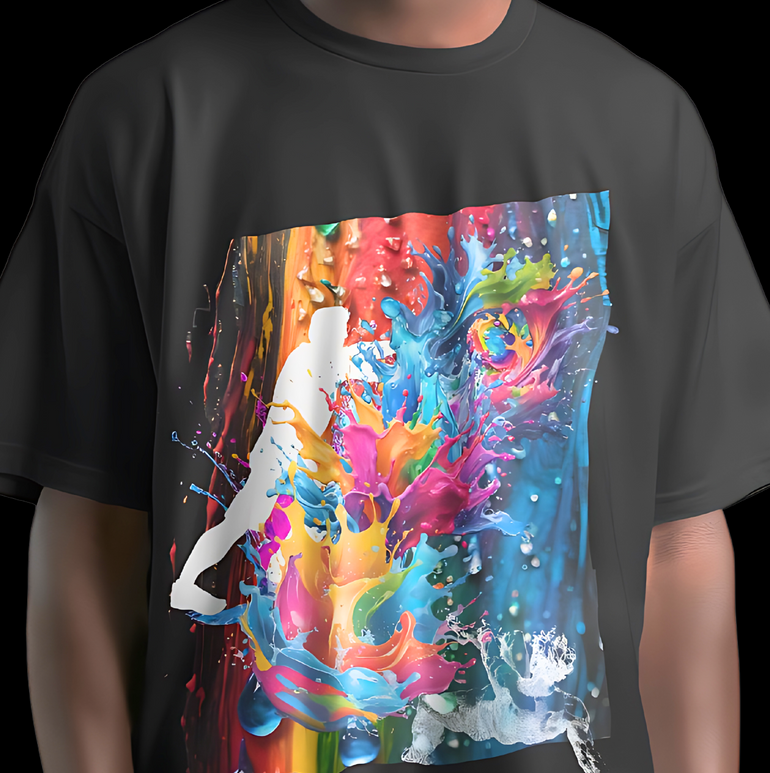 The Epic Paint Splash Tee: Where Bold Art Meets an Unfortunate Trip