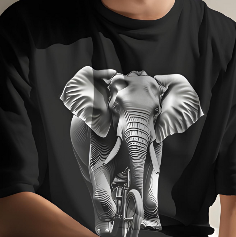Elephantastic Ride: The Jumbo-Cycle Tee You Never Knew You Needed