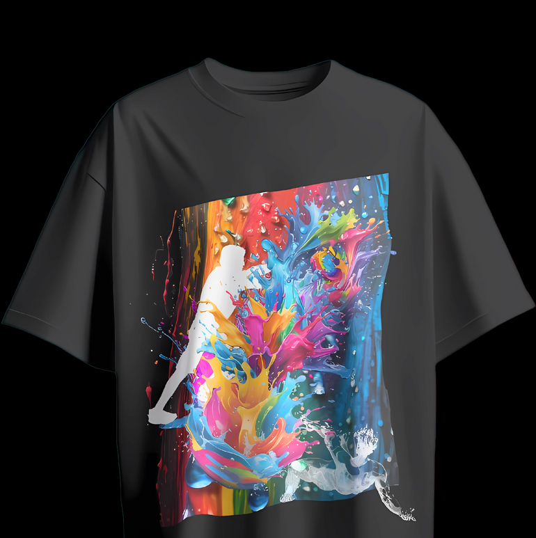The Epic Paint Splash Tee: Where Bold Art Meets an Unfortunate Trip