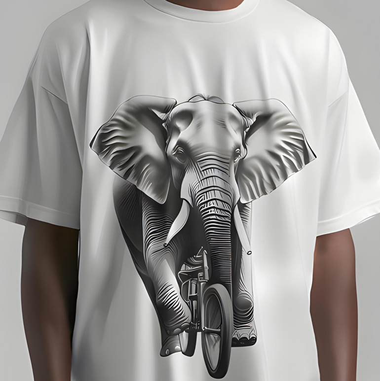 Elephantastic Ride: The Jumbo-Cycle Tee You Never Knew You Needed