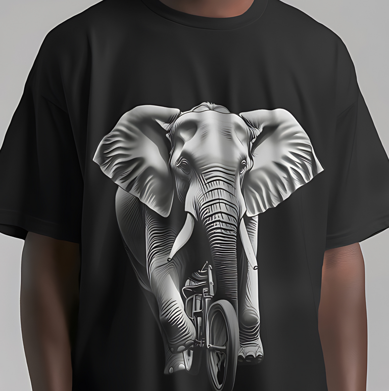 Elephantastic Ride: The Jumbo-Cycle Tee You Never Knew You Needed