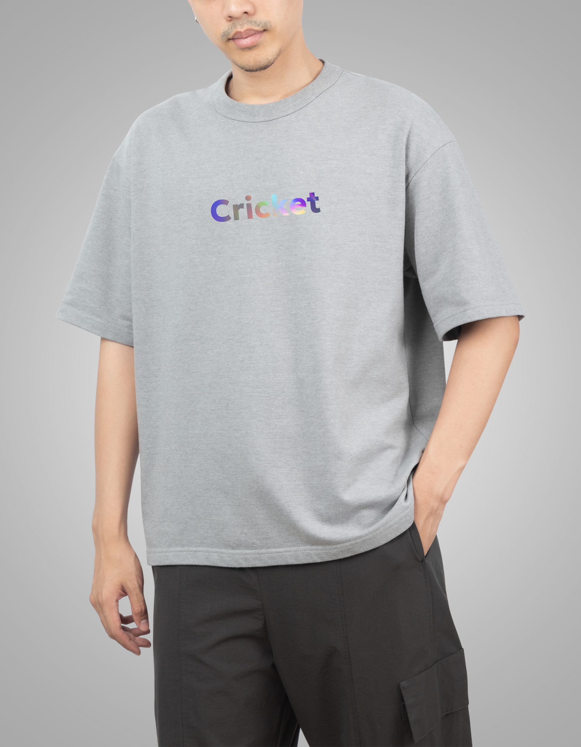 "Smash It in Style: Oversized Cricket Graphic Tee"