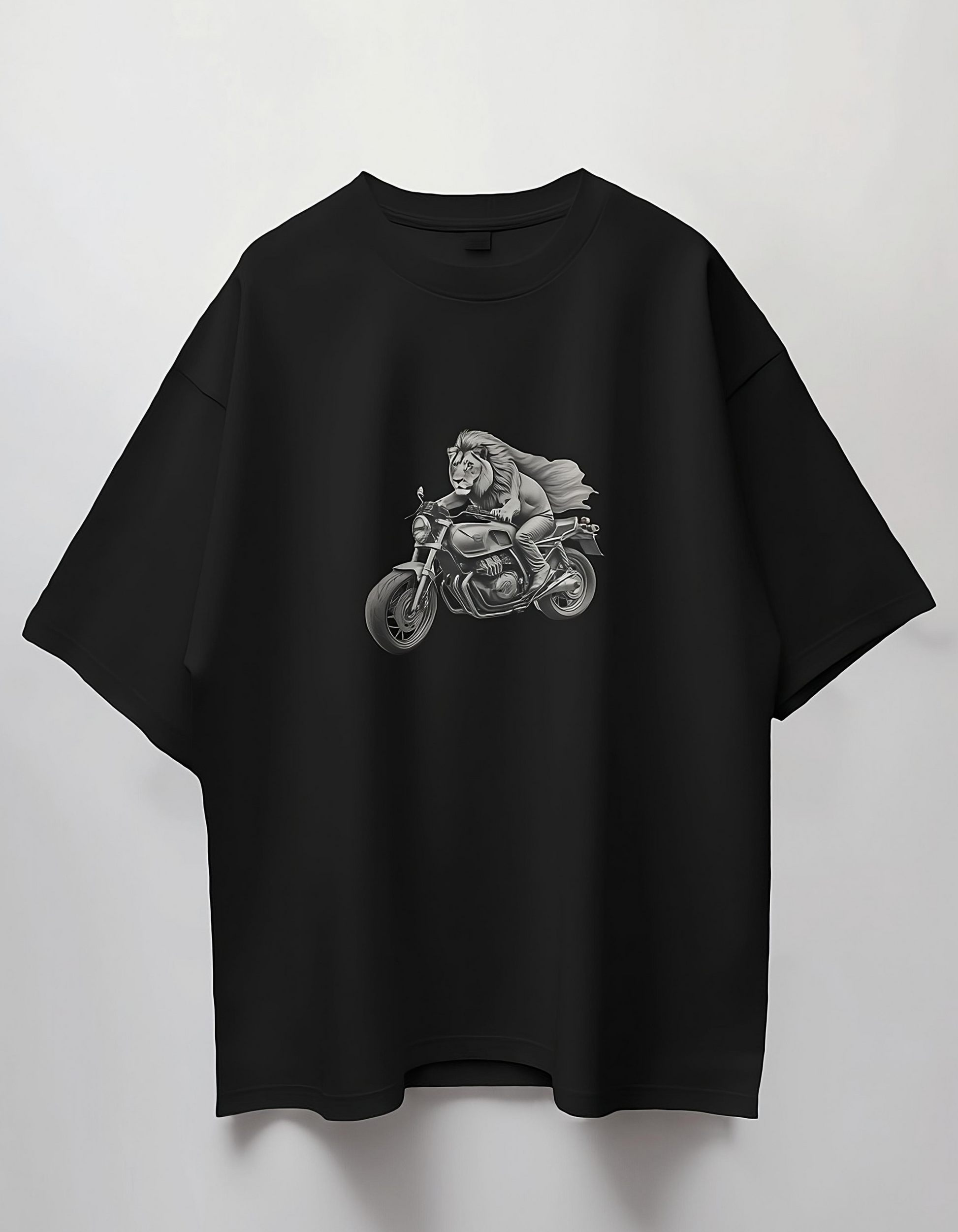 Lion on a Motorcycle: The Lion Biker Tee