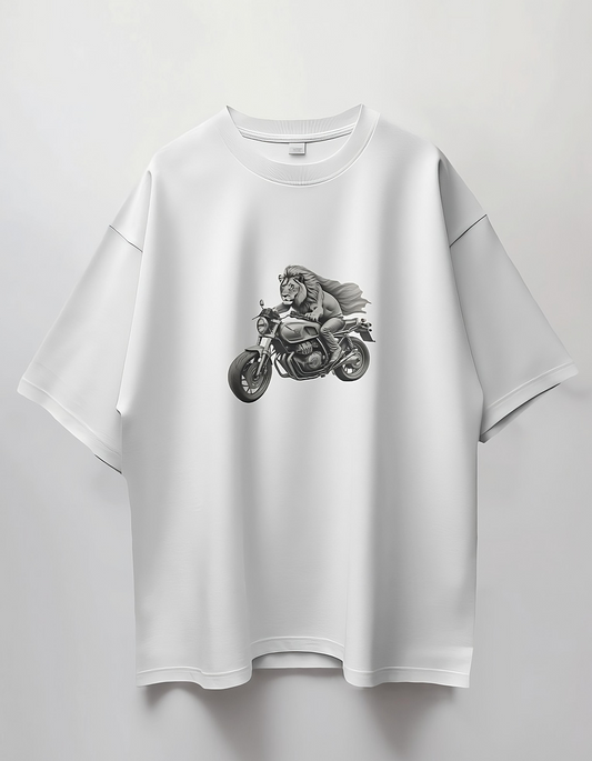 Lion on a Motorcycle: The Lion Biker Tee