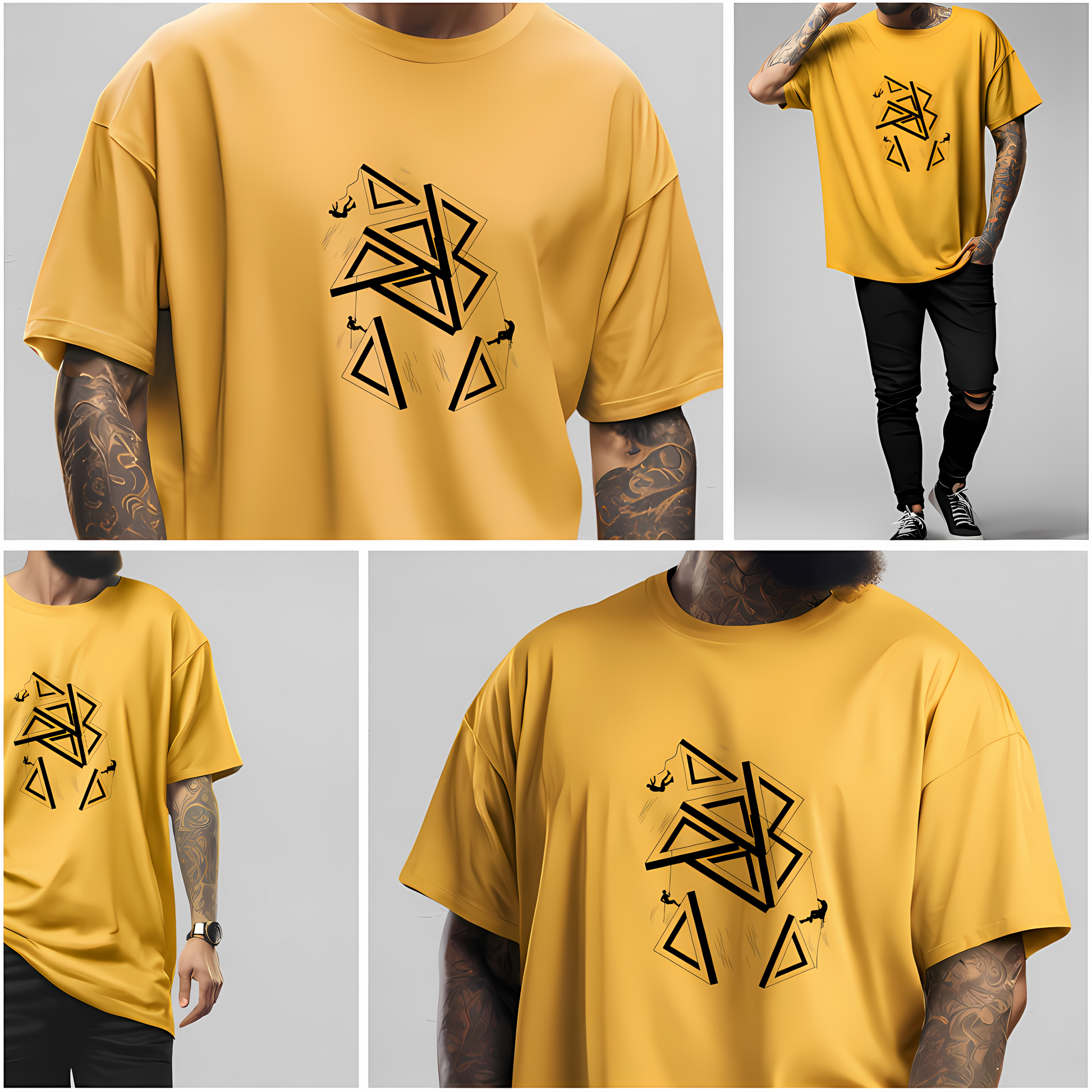 Adventure Seeker's Oversized T-Shirt in Mustard Yellow