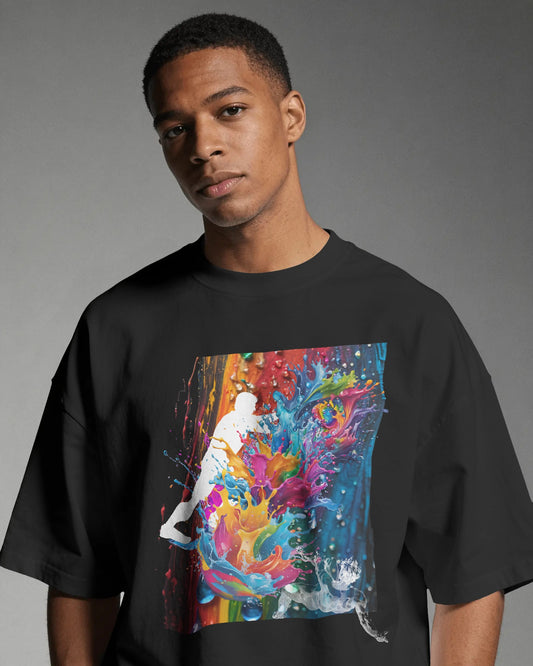 The Epic Paint Splash Tee: Where Bold Art Meets an Unfortunate Trip