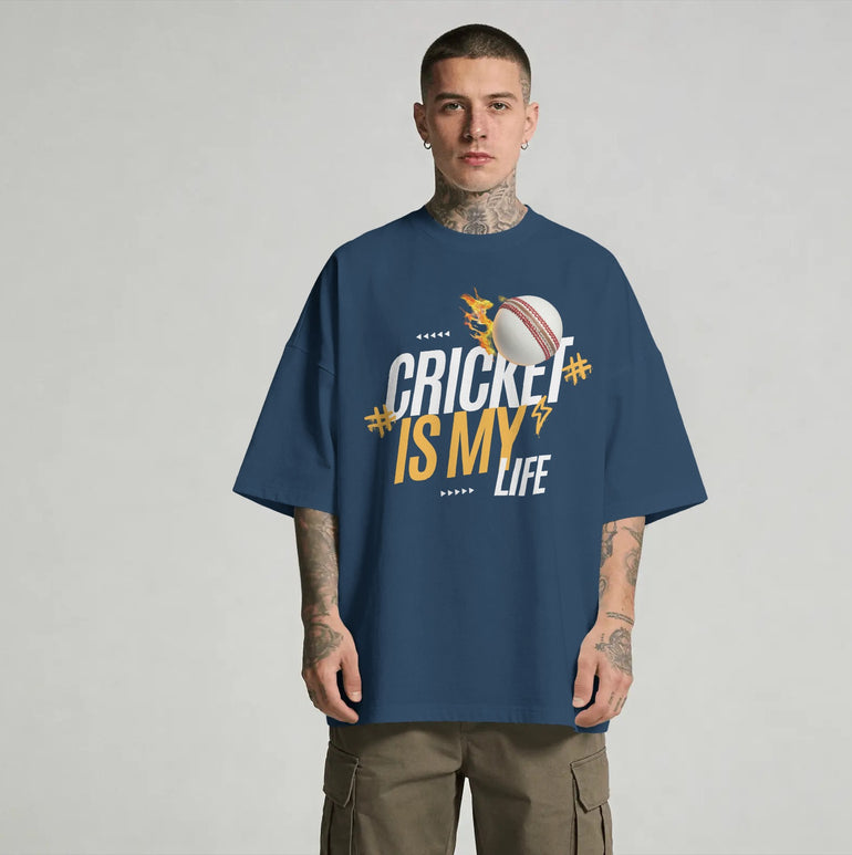 Cricket Is My Life Oversized T-Shirt – Fire Edition