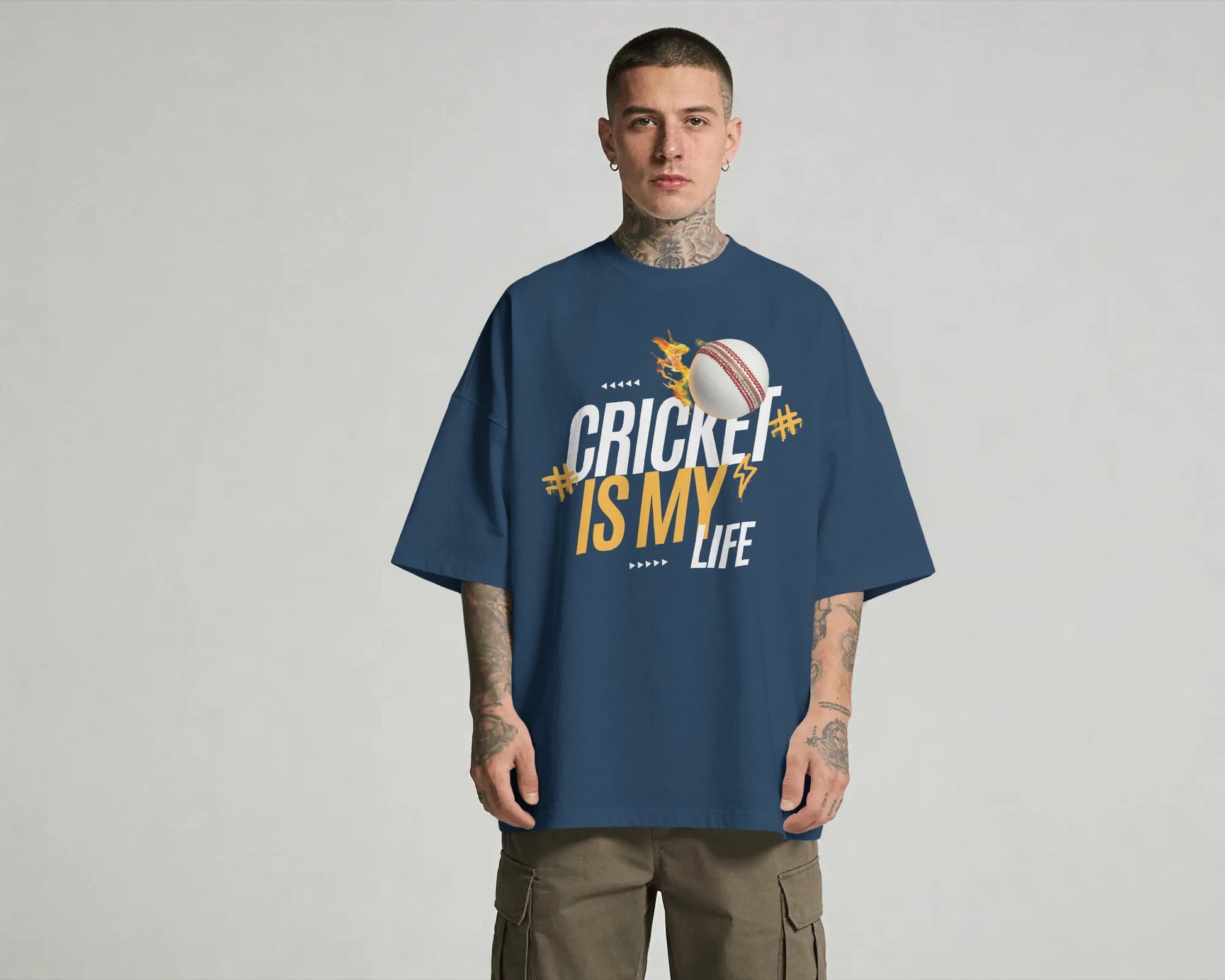 Cricket Is My Life Oversized T-Shirt – Fire Edition