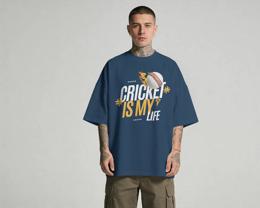 Cricket Is My Life Oversized T-Shirt – Fire Edition