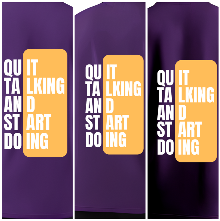 Oversized Cotton T-shirt with Bold Motivational Back Graphic