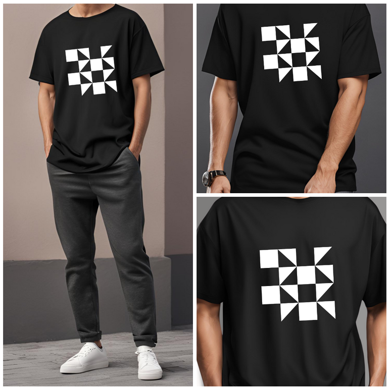 Geometric Monochrome Men's T-Shirt