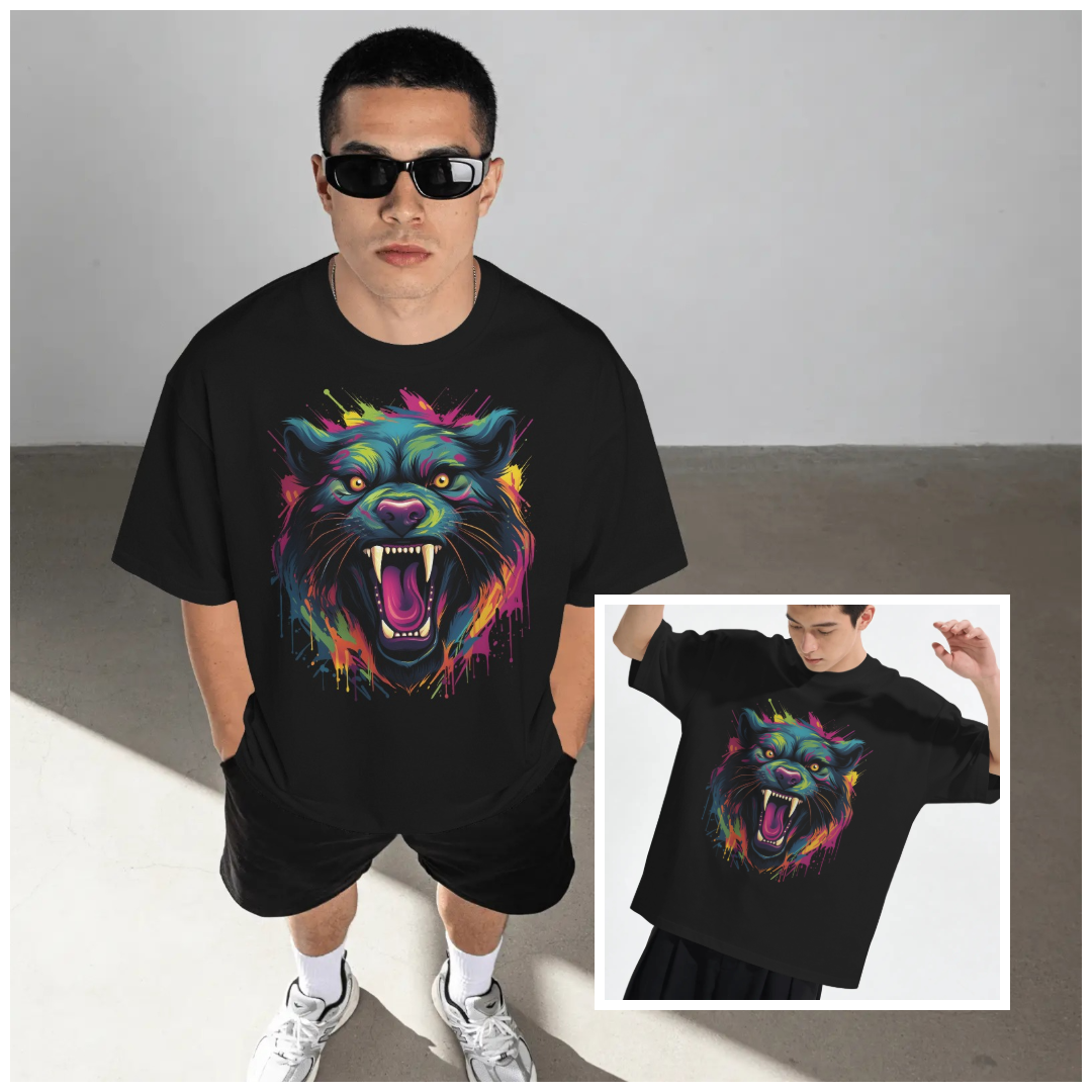 Vortex Panther Oversized Tee